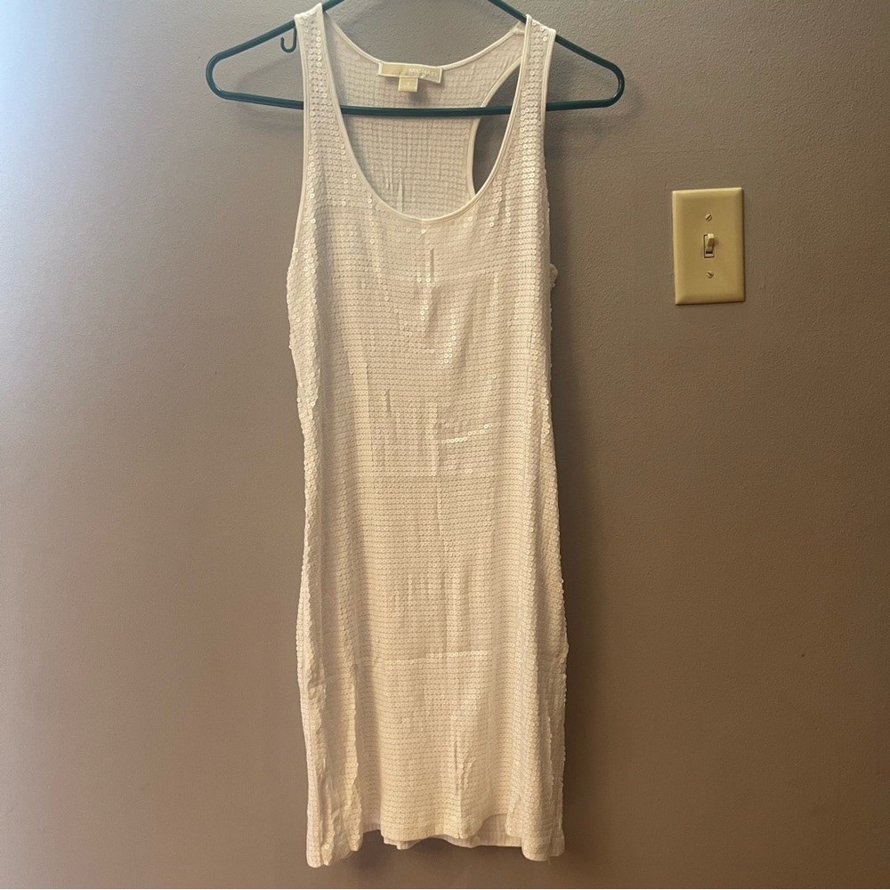 Michael kors women’s white sequin tank dress